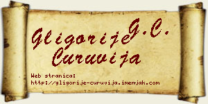 Gligorije Ćuruvija vizit kartica